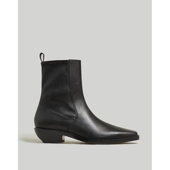 Madewell The Idris Ankle Boot in Leather in True Black - Picture 2 of 11